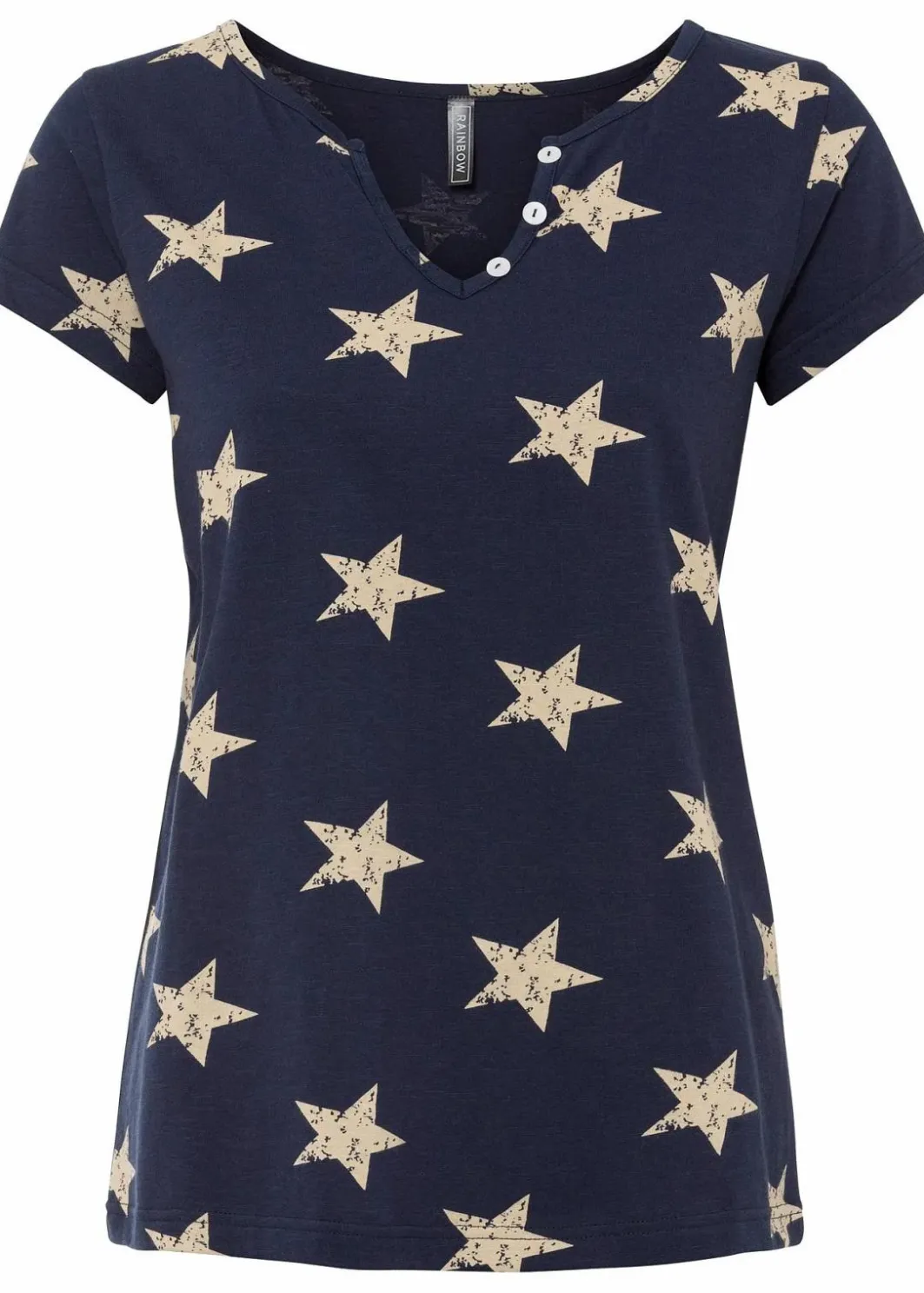 Damen bonprix Nachhaltigere Materialien|Shirts & Tops|Shirt mit Sternen