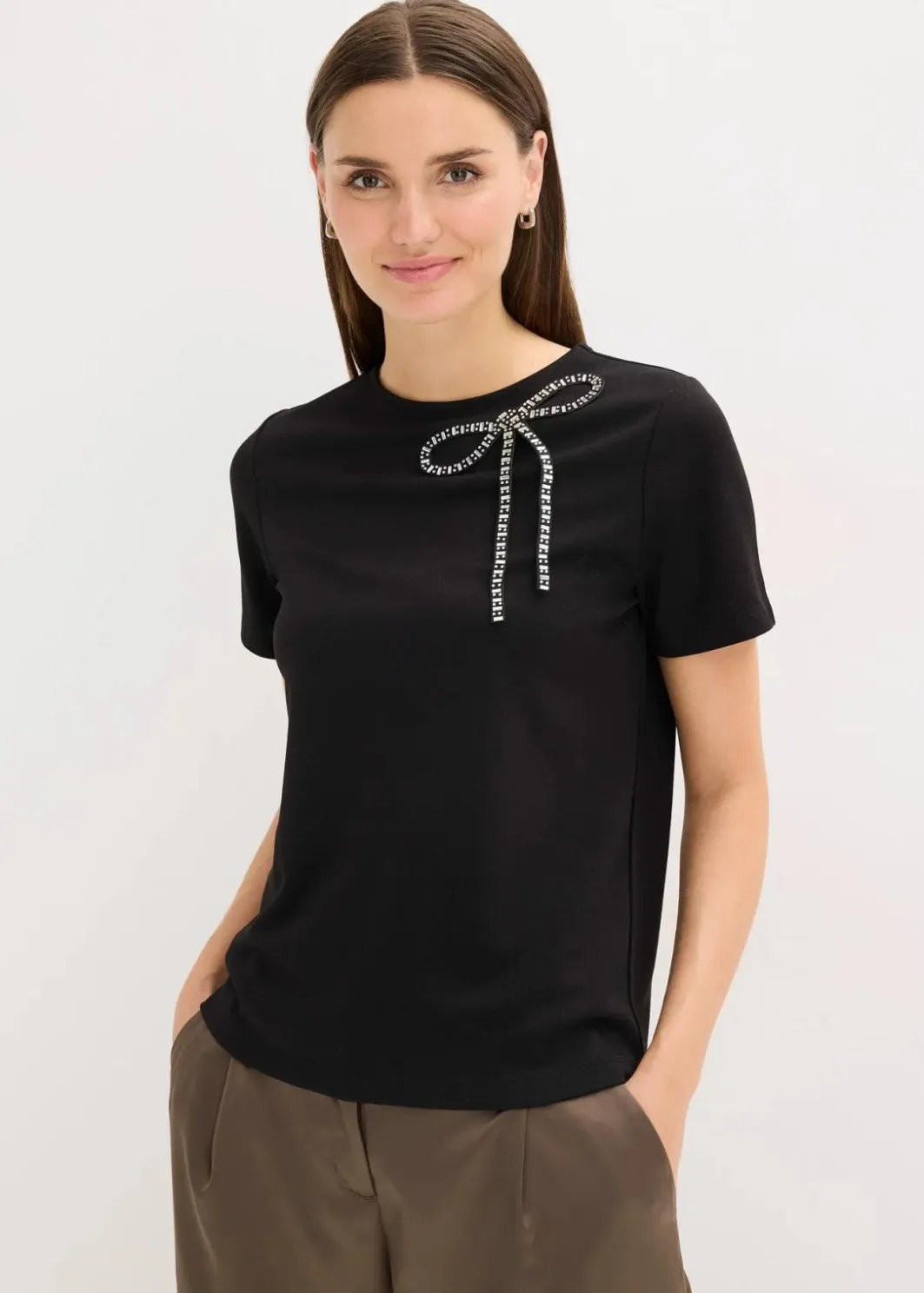 Sale Shirt mit Strass-Applikation Damen Shirts & Tops|Nachhaltigere Materialien