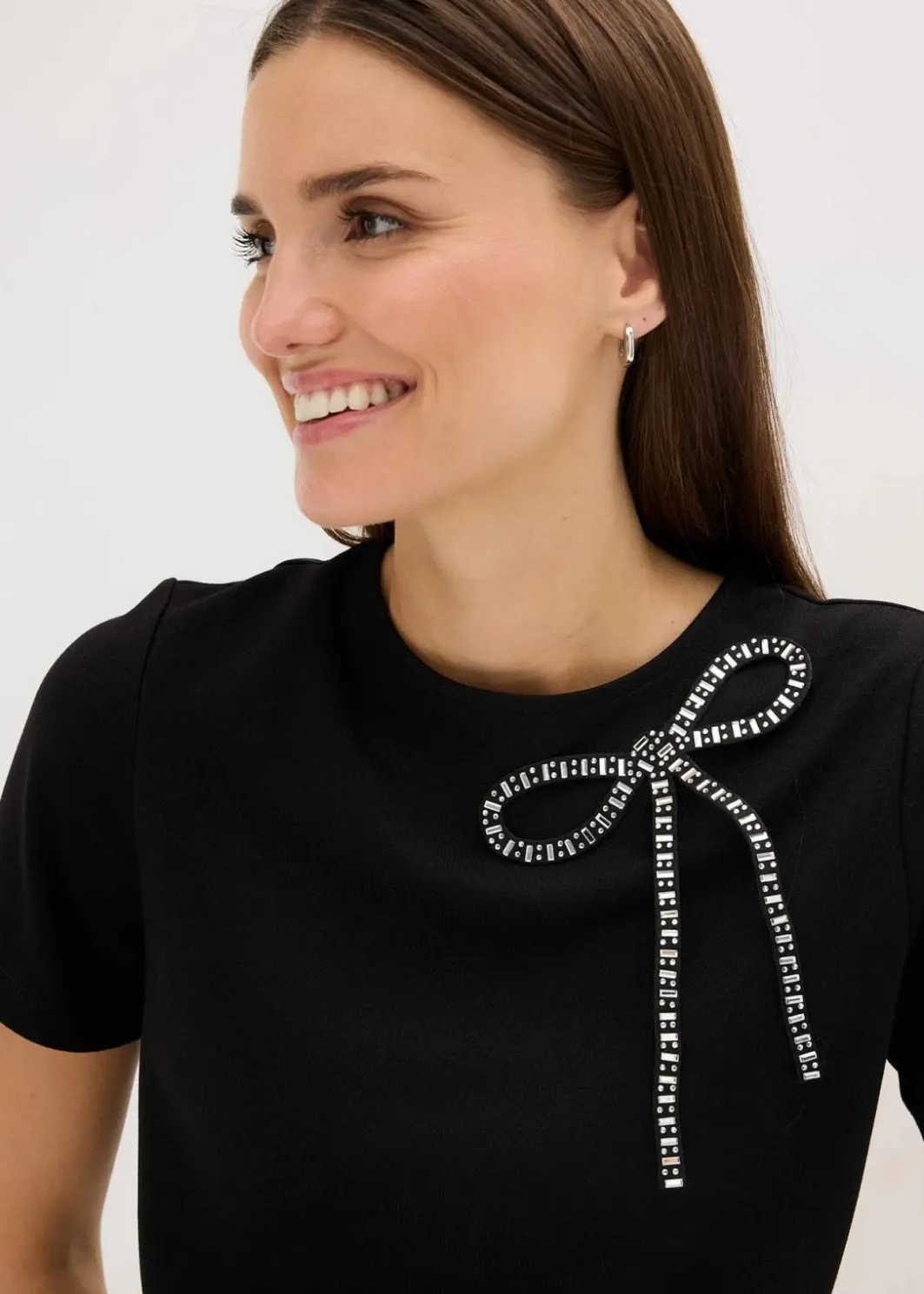 Sale Shirt mit Strass-Applikation Damen Shirts & Tops|Nachhaltigere Materialien