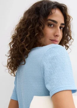 Outlet Shirt mit Struktur und Knopfleiste Damen Shirts & Tops