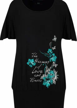 Outlet Shirt mit U-Boot Ausschnitt, Halbarm Damen Shirts & Tops|Nachhaltigere Materialien