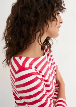 Damen bonprix Bekleidung·Röcke|Basics|Shirt mit U-Boot-Ausschnitt