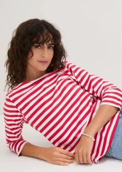 Damen bonprix Bekleidung·Röcke|Basics|Shirt mit U-Boot-Ausschnitt