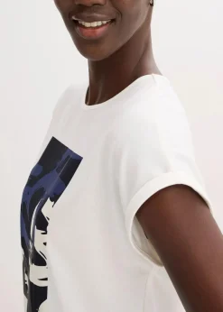 Damen bonprix Shirts & Tops|Shirt mit Viskose und Glitzersteinen