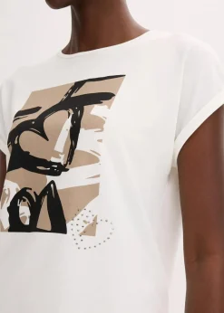 Discount Shirt mit Viskose und Glitzersteinen Damen Shirts & Tops