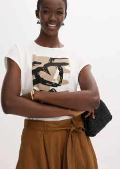 Discount Shirt mit Viskose und Glitzersteinen Damen Shirts & Tops