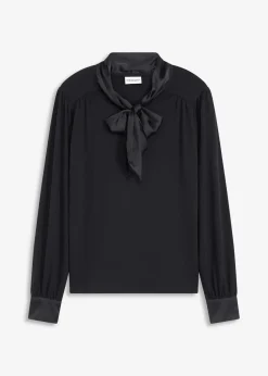 Damen bonprix Shirts & Tops|Shirt mit Viskose und Satinschluppe