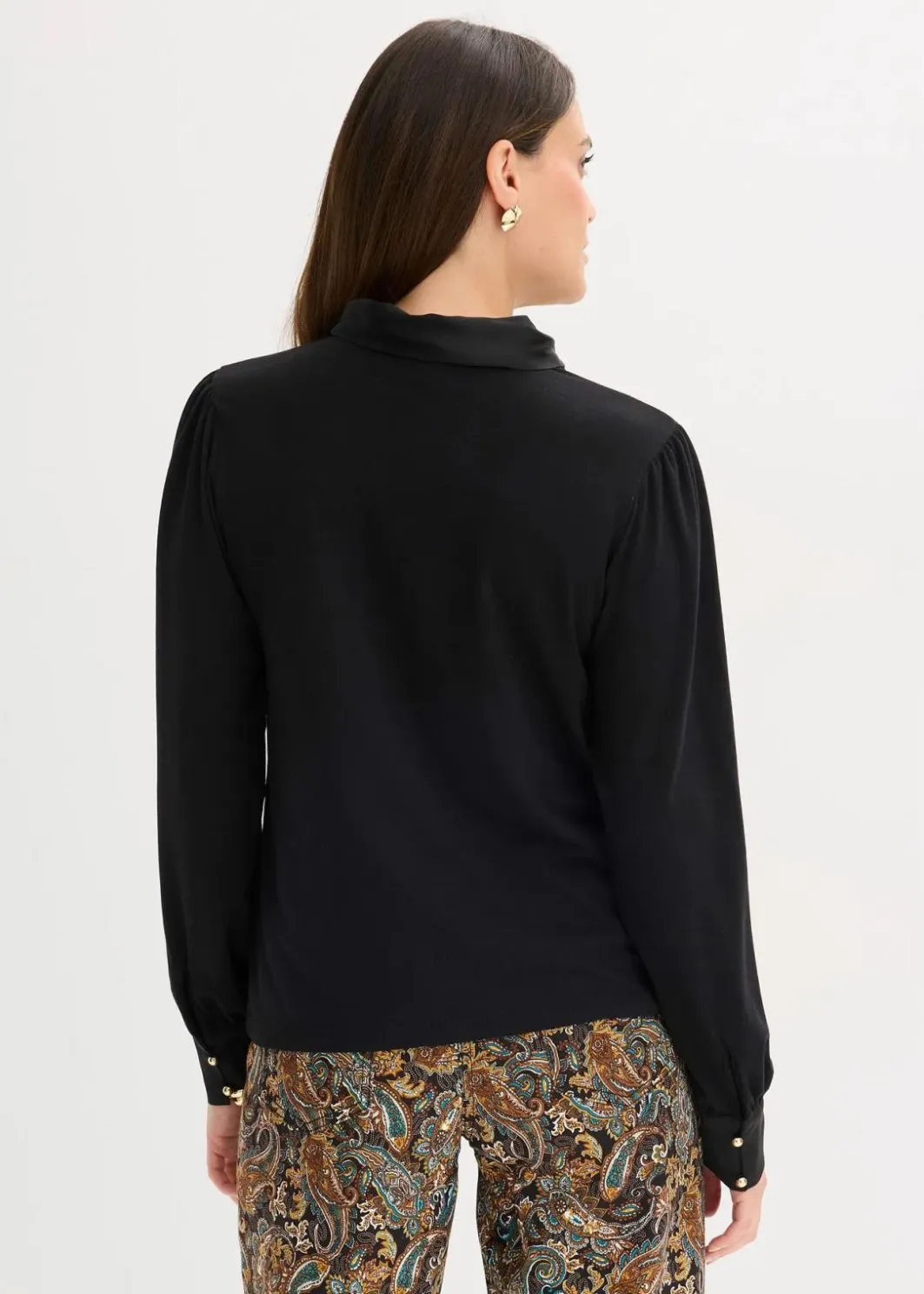 Damen bonprix Shirts & Tops|Shirt mit Viskose und Satinschluppe