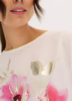 Damen bonprix Shirts & Tops|Shirt mit Webeinsatz