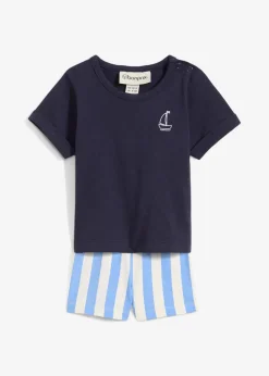Kinder bonprix Hosen & Leggings|Shirts & Pullover|Shirt und kurze Hose aus reiner Bio-Baumwolle (2-tlg.Set)