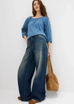 Damen bonprix Shirts & Tops|Nachhaltigere Materialien|Shirtbluse aus reiner Bio-Baumwolle