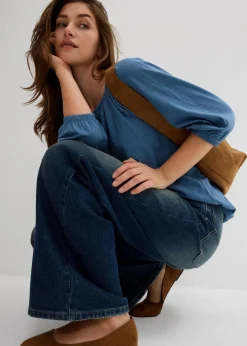 Damen bonprix Shirts & Tops|Nachhaltigere Materialien|Shirtbluse aus reiner Bio-Baumwolle