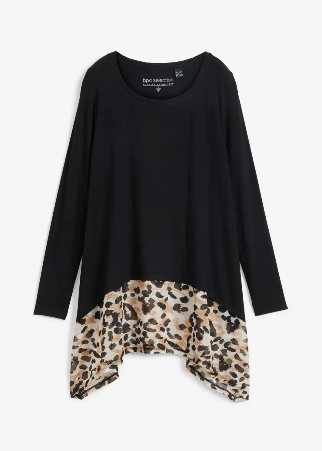 Online Shirtbluse aus Viskose-Mix mit Chiffoneinsatz Damen Shirts & Tops