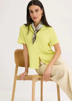 Damen bonprix Shirts & Tops|Shirtbluse mit Struktur