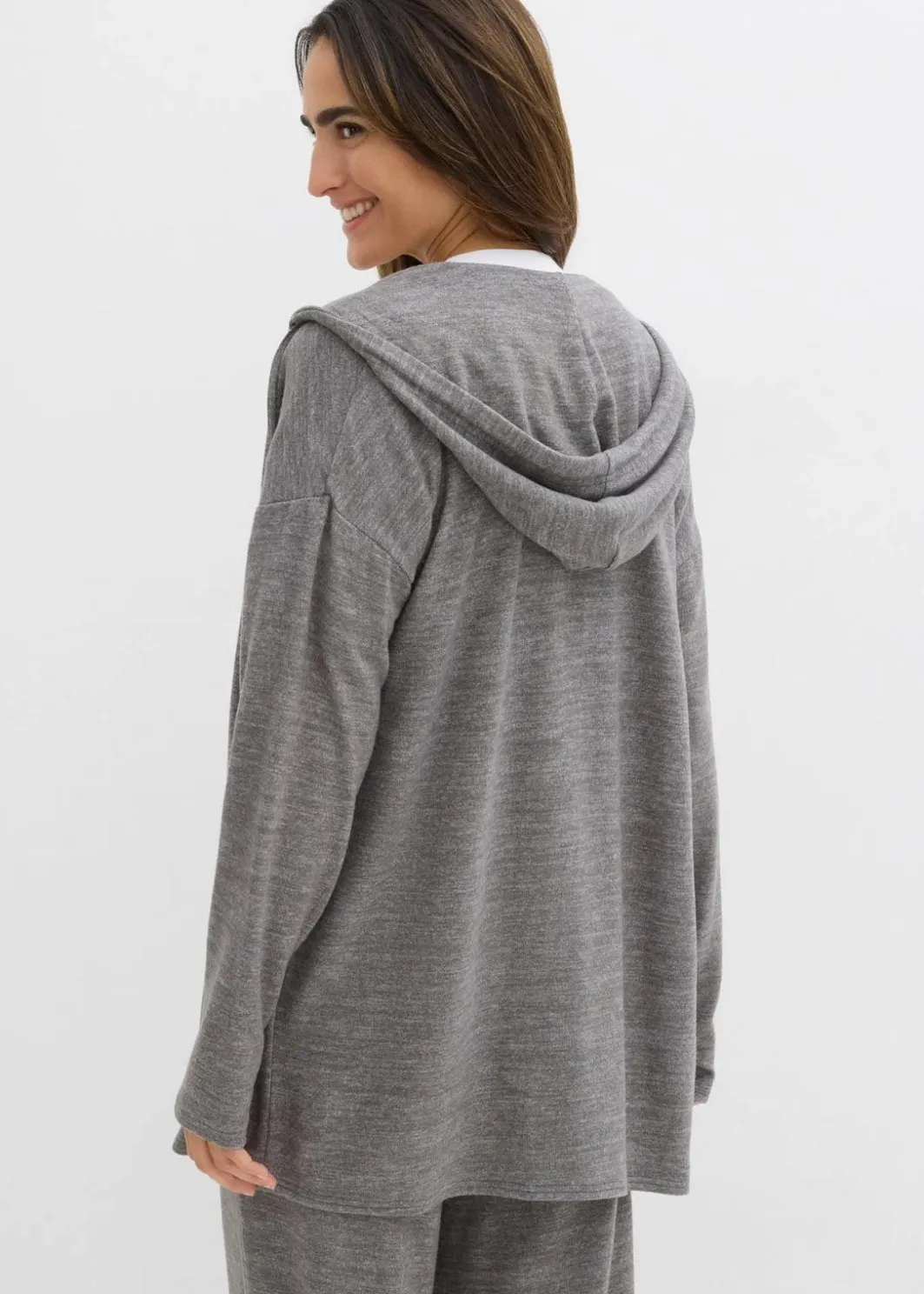 Damen bonprix Bekleidung·Umstandsmode|Strickmode|Shirtjacke in Strickoptik aus Viskose-Mix