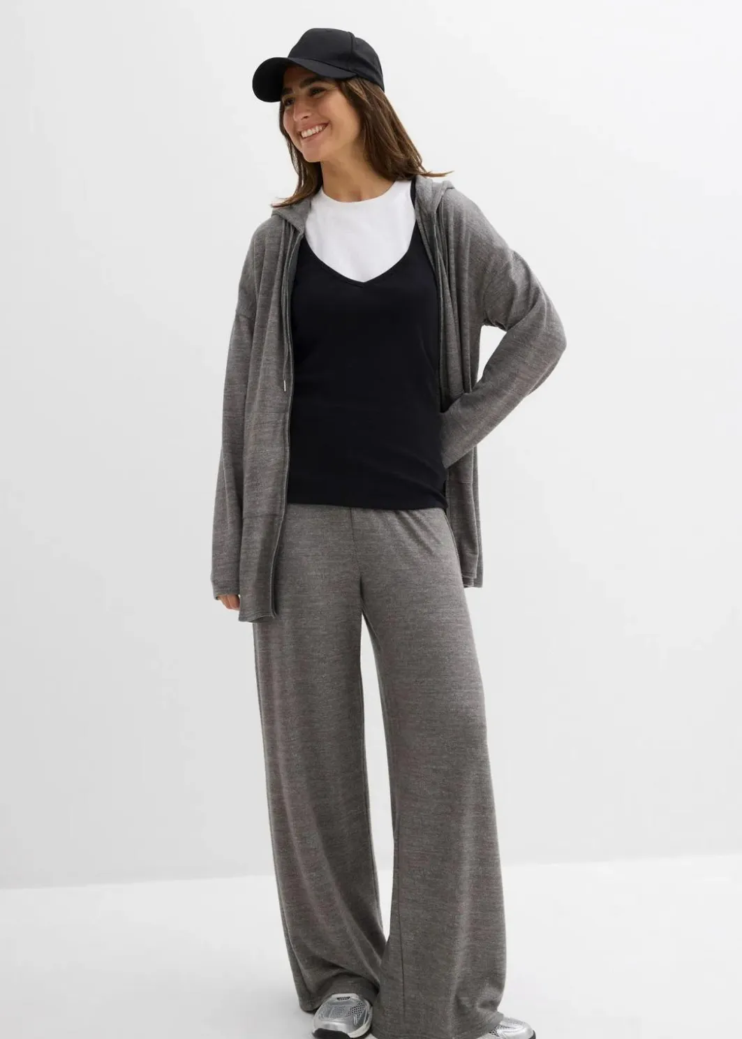 Damen bonprix Bekleidung·Umstandsmode|Strickmode|Shirtjacke in Strickoptik aus Viskose-Mix