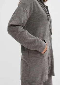 Damen bonprix Bekleidung·Umstandsmode|Strickmode|Shirtjacke in Strickoptik aus Viskose-Mix