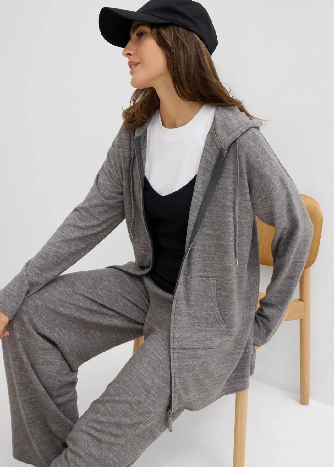Damen bonprix Bekleidung·Umstandsmode|Strickmode|Shirtjacke in Strickoptik aus Viskose-Mix