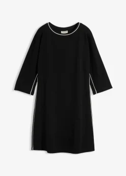 Clearance Shirtkleid aus Bio Bauwolle mit Kontrastpiping Damen Bekleidung·Pullover & Strickjacken|Nachhaltigere Materialien