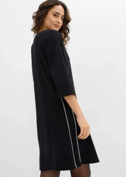 Clearance Shirtkleid aus Bio Bauwolle mit Kontrastpiping Damen Bekleidung·Pullover & Strickjacken|Nachhaltigere Materialien