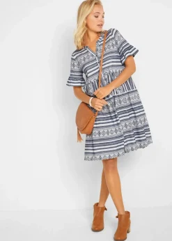 New Shirtkleid aus fließendem Viskose-Mix Damen Bekleidung·Pullover & Strickjacken|Kleider