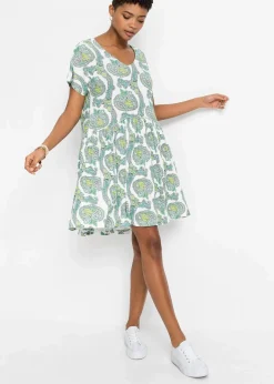 New Shirtkleid aus fließendem Viskose-Elasthan-Mix Damen Nachhaltigere Materialien|Kleider