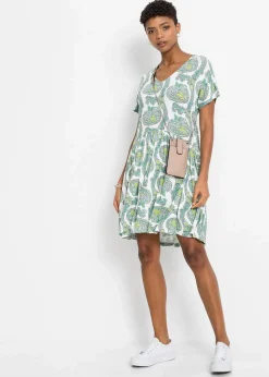 New Shirtkleid aus fließendem Viskose-Elasthan-Mix Damen Nachhaltigere Materialien|Kleider