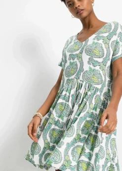 New Shirtkleid aus fließendem Viskose-Elasthan-Mix Damen Nachhaltigere Materialien|Kleider