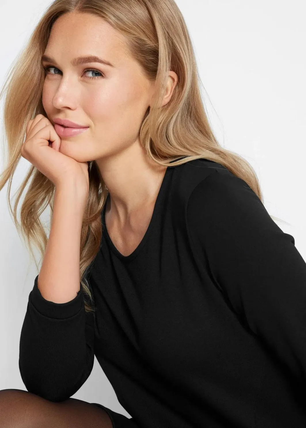 Damen bonprix Bekleidung·Pullover & Strickjacken|Shirtkleid aus Punto di Roma