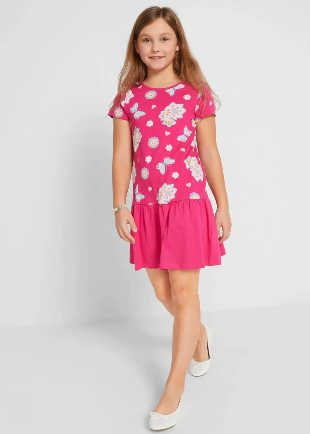 Kinder bonprix Mädchen 9-16 Jahre·Kleider & Jumpsuits|Mädchen 2-8 Jahre·Nachhaltigere Materialien|Shirtkleid aus reiner Bio-Baumwolle