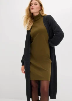 Online Shirtkleid aus schwerer elastischer Ripp-Qualität Damen Bekleidung·Röcke|Bekleidung·Pullover & Strickjacken