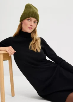 Damen bonprix Kleider|Basics|Shirtkleid aus schwerer elastischer Ripp-Qualität