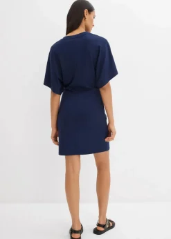 Outlet Shirtkleid aus softem Punto di Roma Damen Kleider
