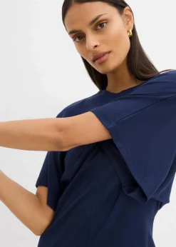 Outlet Shirtkleid aus softem Punto di Roma Damen Kleider