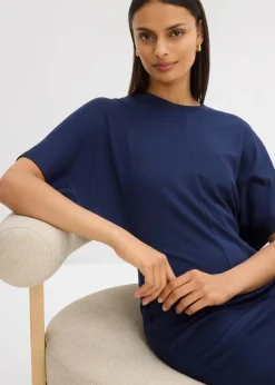 Outlet Shirtkleid aus softem Punto di Roma Damen Kleider