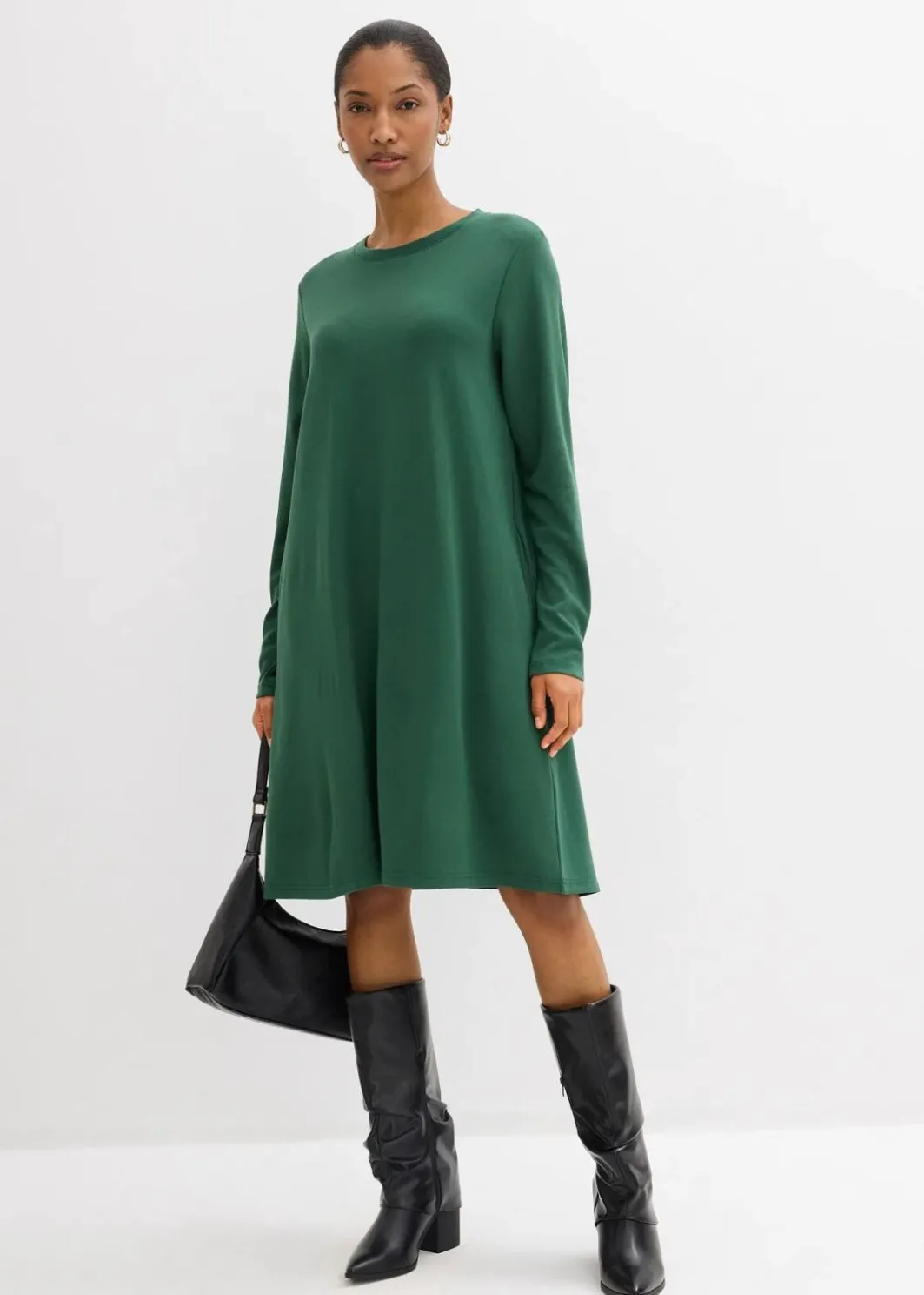 Hot Shirtkleid in A-Linie aus Viskose-Mix Damen Kleider|Bekleidung·Pullover & Strickjacken
