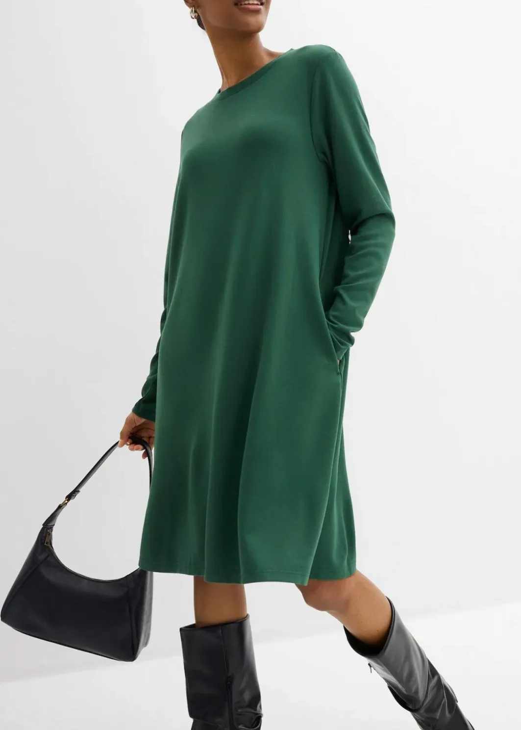 Hot Shirtkleid in A-Linie aus Viskose-Mix Damen Kleider|Bekleidung·Pullover & Strickjacken