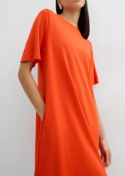 Clearance Shirtkleid in A-Linie aus Viskose-Mix Damen Kleider