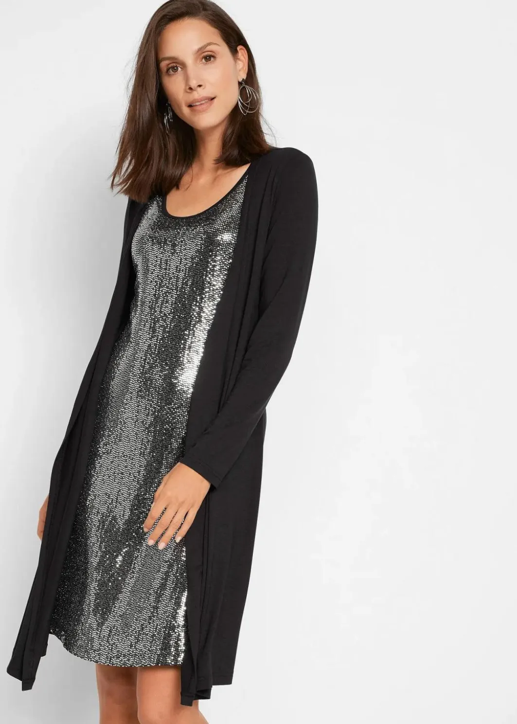 Discount Shirtkleid in Doppeloptik aus nachhaltiger Viskose Damen Bekleidung·Pullover & Strickjacken|Kleider