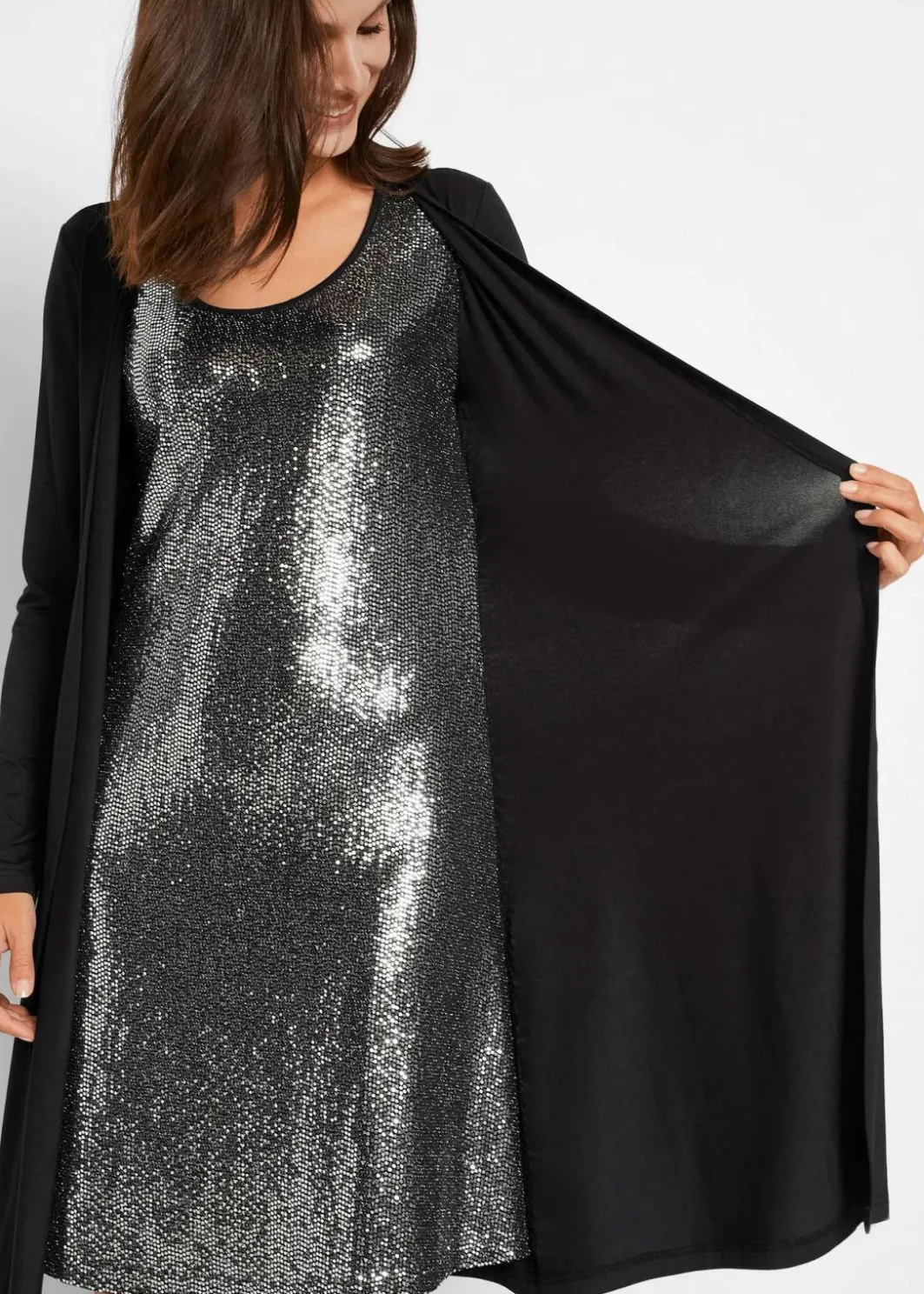 Discount Shirtkleid in Doppeloptik aus nachhaltiger Viskose Damen Bekleidung·Pullover & Strickjacken|Kleider