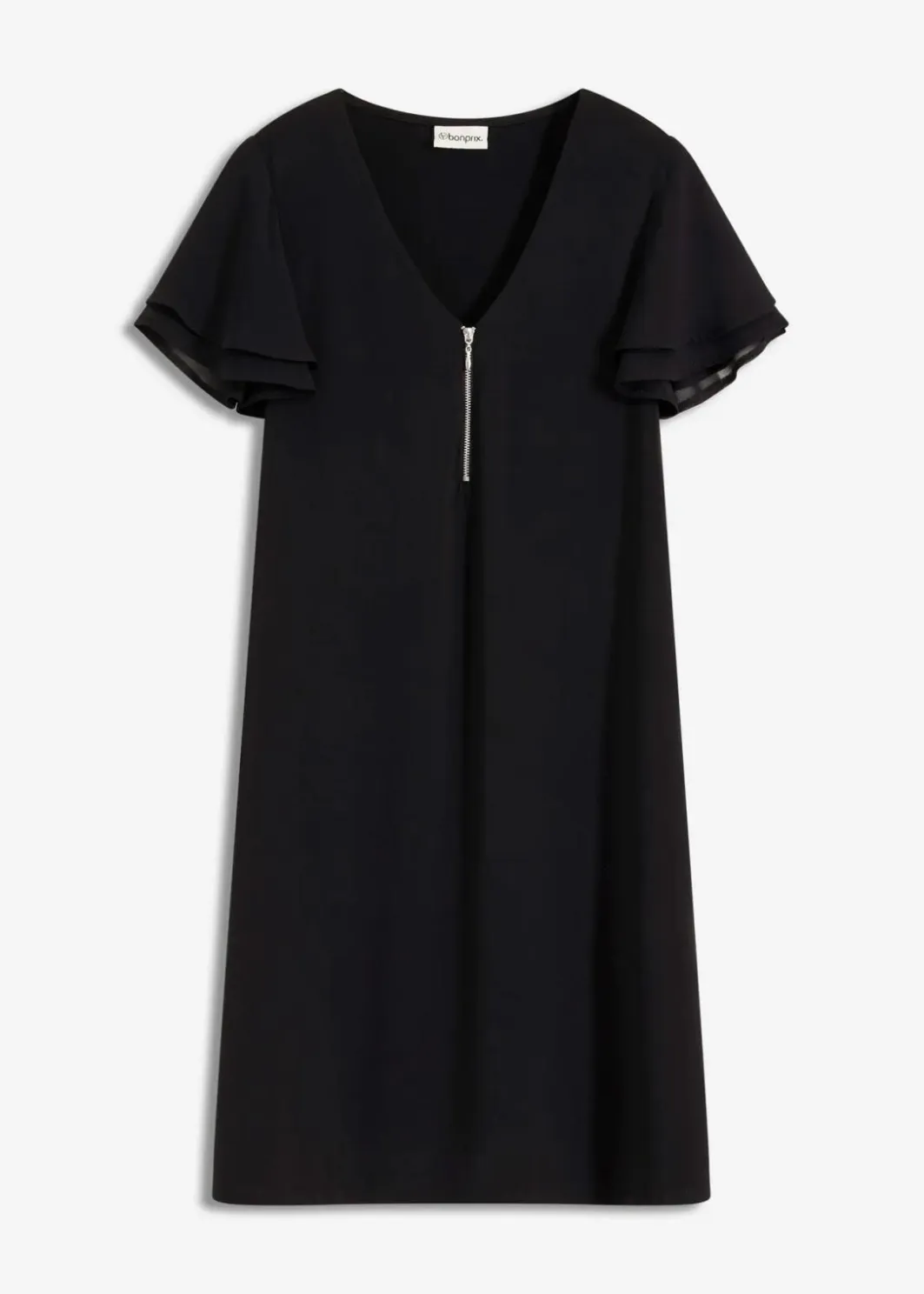 Damen bonprix Kleider|Shirtkleid mit Chiffonärmeln
