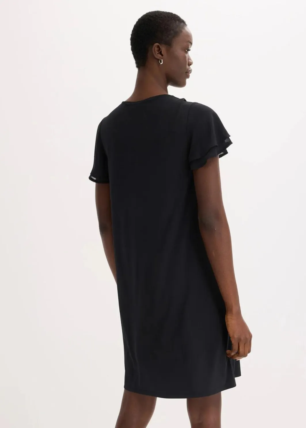 Damen bonprix Kleider|Shirtkleid mit Chiffonärmeln