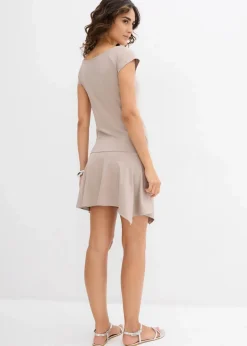 Damen bonprix Nachhaltigere Materialien|Kleider|Shirtkleid mit Gürteldetail