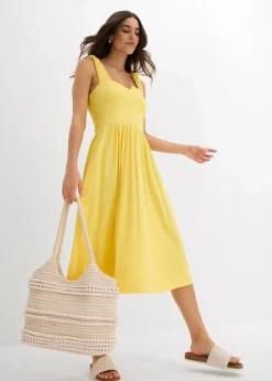 Damen bonprix Nachhaltigere Materialien|Kleider|Shirtkleid mit leicht ausgestelltem Saum aus Baumwoll-Viskose-Mix