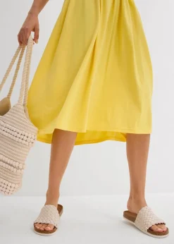 Damen bonprix Nachhaltigere Materialien|Kleider|Shirtkleid mit leicht ausgestelltem Saum aus Baumwoll-Viskose-Mix