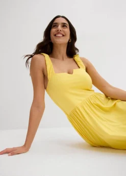 Damen bonprix Nachhaltigere Materialien|Kleider|Shirtkleid mit leicht ausgestelltem Saum aus Baumwoll-Viskose-Mix
