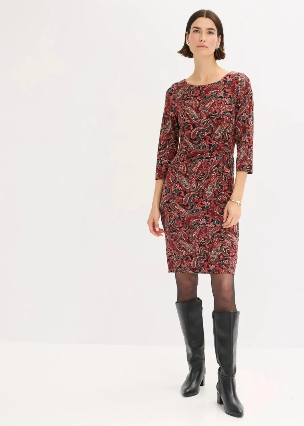 Hot Shirtkleid mit Paisley Druck Damen Bekleidung·Pullover & Strickjacken|Kleider