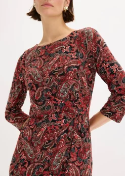 Hot Shirtkleid mit Paisley Druck Damen Bekleidung·Pullover & Strickjacken|Kleider