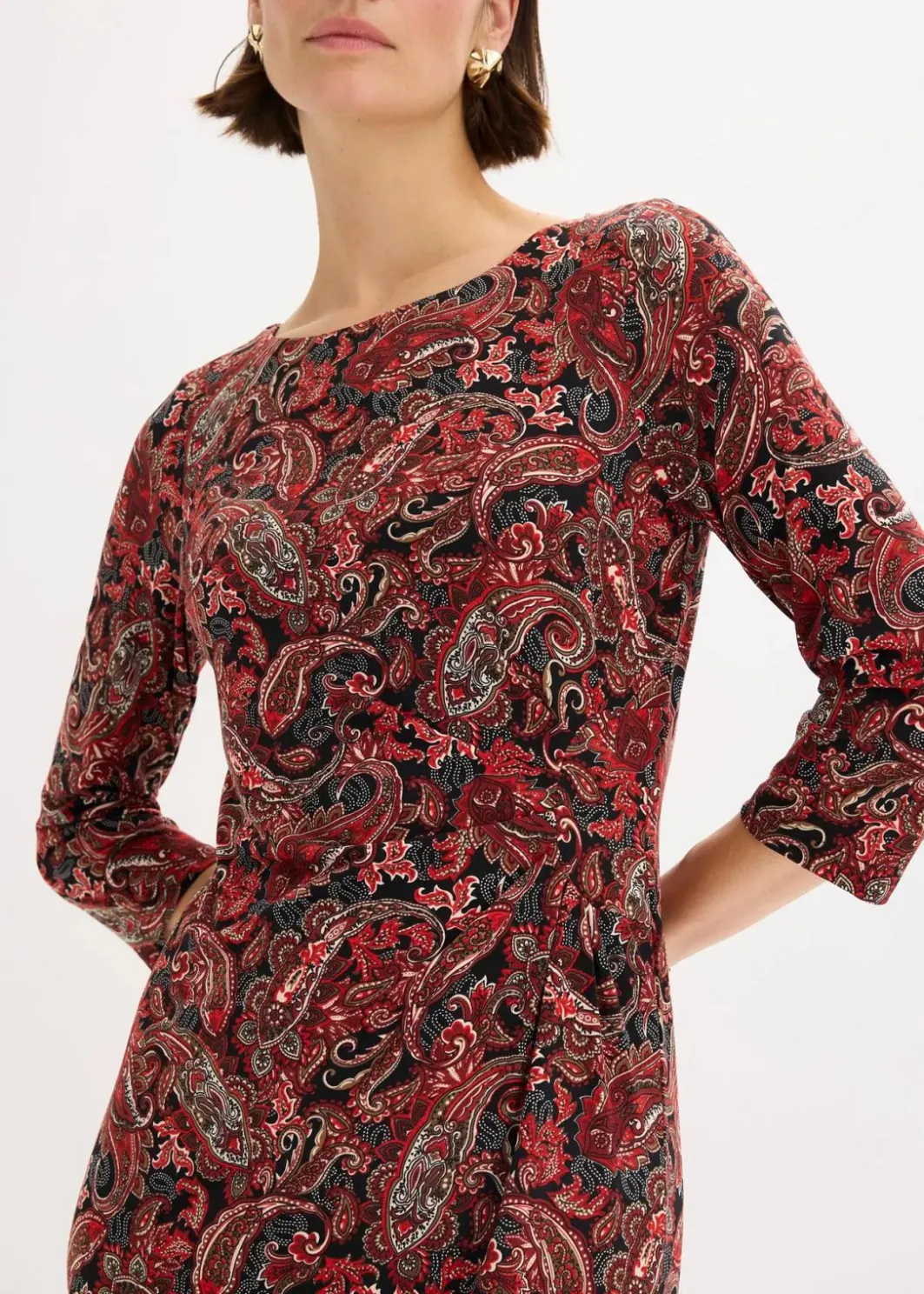 Hot Shirtkleid mit Paisley Druck Damen Bekleidung·Pullover & Strickjacken|Kleider