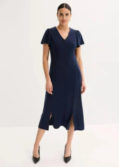 Outlet Shirtkleid mit Schlitz Damen Bekleidung·Pullover & Strickjacken